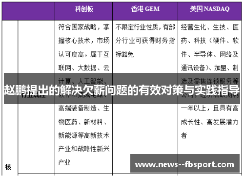 赵鹏提出的解决欠薪问题的有效对策与实践指导